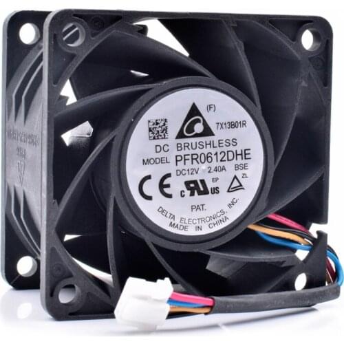 Original PFR0612DHE 6cm 6038 60mm 60x60x38mm 12V 2.40A server large air volume cooling fan