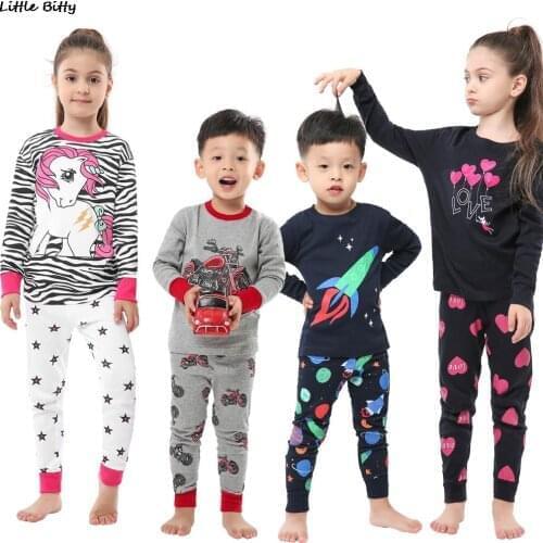 Girls Unicorn Pajamas Boys Dinosaur Pajamas Children Sleepwear Kids Panda Pajamas Pyjamas Boys Pijamas Pajama Sets Homewear