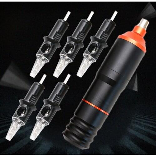 Pro Permanent Makeup Pen Machine With Five Needles Kits Rotary Tattoo Machine Tattoo Supply PTM4307-5