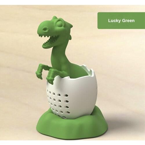 Tea Strainer Silicone Dinosaur Shape Tea Infuser Leaf Herbal Spice Filter Reusable Teaware Kitchen Living Room Home Accessories