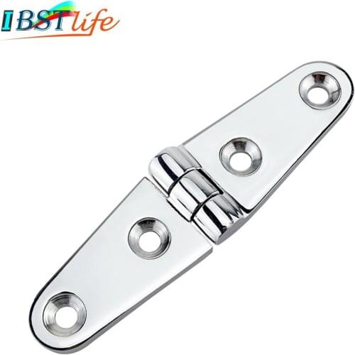 SS 316 marine grade 26*102mm cast Boat Caravan RV Deck Hinge Cupboard Cabinet Drawer Door Strap Butt Hinge Furniture Hardware