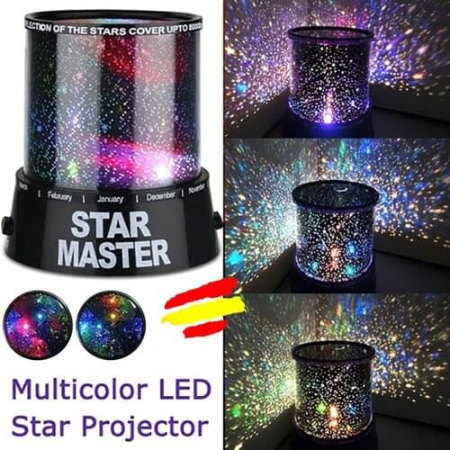 LED projector light stars night Star Master battery powered or plug 2 kinds of projection 360 degree lighting children room