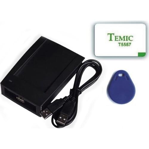 ID Card 125KHz RFID Reader & Writer/Copier/Programmer +Rewritable ID Card & KeyFob COPY ISO EM4100 EM4102 FDX-B FDX-A