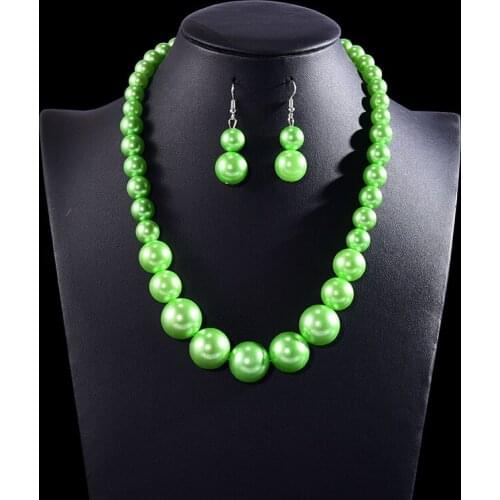 UDDEIN Big Pearl Cyan Bohemian African Bead Jewelry Sets Nigerian Wedding Indian Jewelry Party Gift Handmade Necklace & Pendant