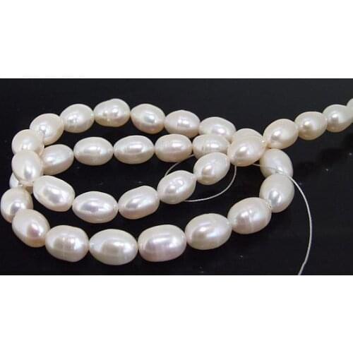 Unique Pearls jewellery Store,Rice White Freshwater Pearl Cultured Pearl 7-8mm Loose Beads LC3-0137