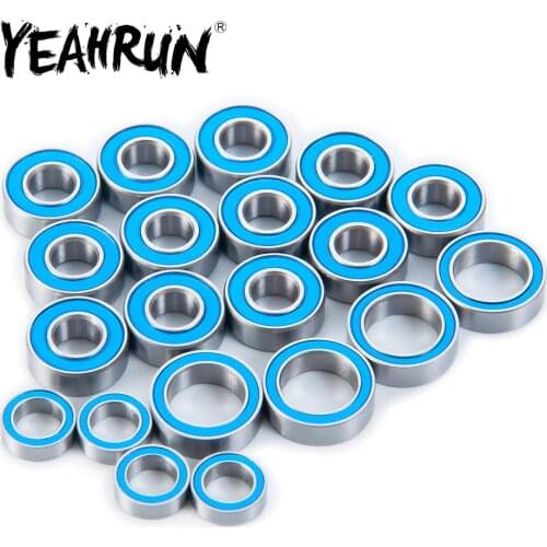 YEAHRUN 20Pcs Metal Wheel Hubs Axle Bearing Kit for Tamiya TT-01 1/10 RC Crawler Car Truck Upgrade Parts Accessories