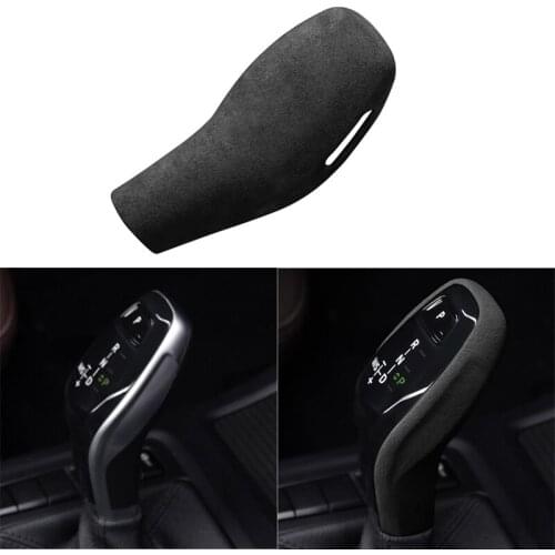 Suede Car Gear Shift Knob Decoration Sticker Cover Trim for BMW X1 F48 2016-2021 Auto Modification Styling Accessories