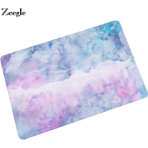 Zeegle Doormat Floor Mat Carpet Absorbent Rubber Waterproof Shower Mat Bathroom Doormat Marble Printed Welcome Outdoor Door Mat