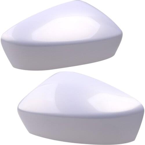 1 Pair Car ABS White Front Side Mirror Cover Cap Fit for Mazda 3 Sport 2019 2018 2017