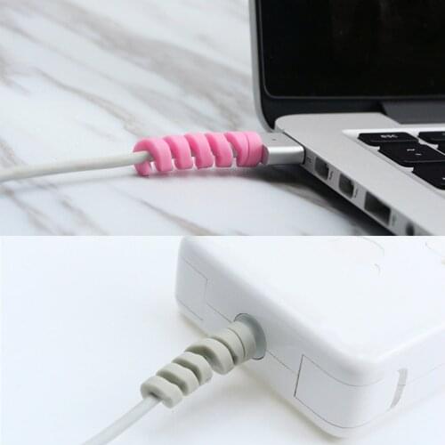 10/6/1pcs Cable Protector Bobbin Winder Data Line Case Rope Protection Spring Twine For Phone USB Earphone Cover