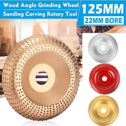 125mm Wood Grinding Wheel Rotary Disc Sanding Wood Carving Tool Abrasive Disc Tools For Angle Grinder 22mm Bore
