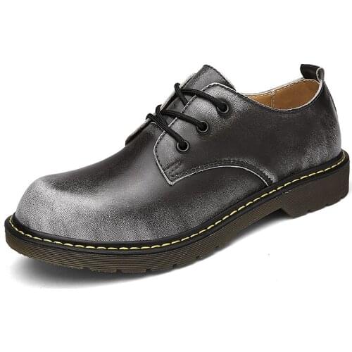 2021 New Mens Shoes Leather Casual Shoes British Style Brand Fashion Classic Martin Shoes Men Footwear High Quality Shoe Oxford