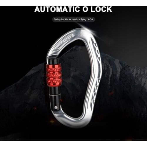 Outdoor Camping Accessories Carabiner Family 22KN Safety Screw Lock for Outdoor Rock Climbing Hiking Hook Buckle