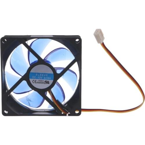 BGEKTOTH High QUlaity Blue Green Light 3 pin 12x12x2.5cm 12 Lights LED Silent Fan For Computer Box Heatsink Cooling Cooler Fan
