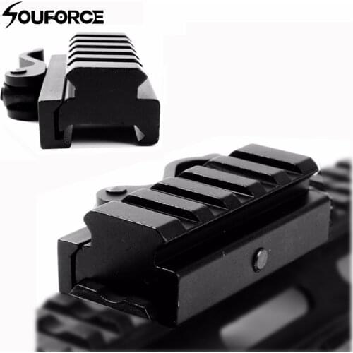US QD Riser Mount 5 Slots Quick Release Adapter Fit 20mm Picatinny Weaver Rail Gun Accessories for Hunting