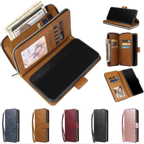 For Samsung Galaxy S8 SM-G950F Case Flip Leather Zipper Wallet Case For Samsung Galaxy S8 Plus SM-G955F Case Cover