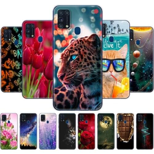 For Samsung M31 Case 6.4" Back Cover For Samsung Galaxy M31 M 31 SM-M315FZBVSER m315 Phone Case Bumper Soft Silicon Tpu Coque