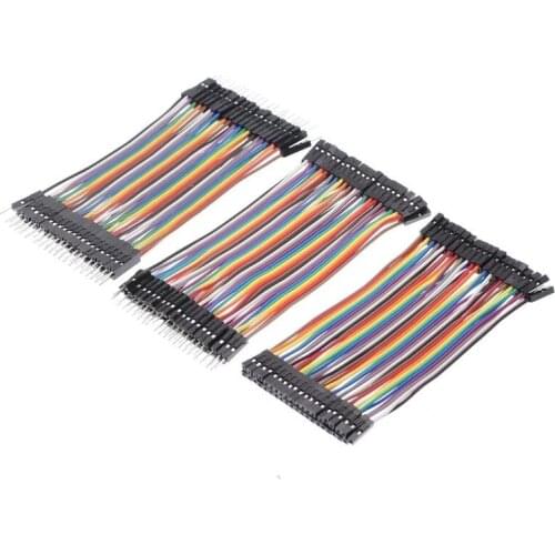 Dupont line 40pcs/lot 1P-1P 10CM 2.54MM male to male / male to female / female to female jumper wire Dupont cable for arduino