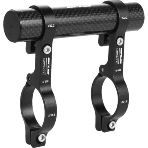 GUB 559 Road Bicycle Bike Double Handlebar Extension Mount Carbon Fiber Extender Holder Light Extended 31.8MM Lamp Support Rack