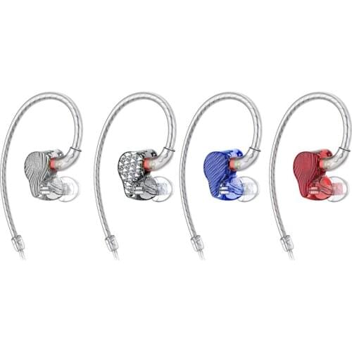 FiiO FA7 Hi-Res Knowles Quad Driver Balanced Armature HiFi In-ear Monitors Earphone with MMCX Detachable Cable DLP 3D printed