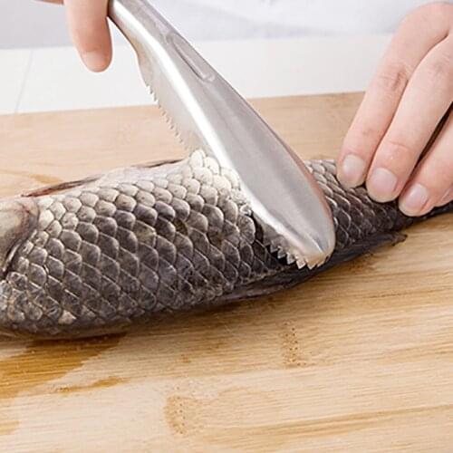 Cooking Tools Fish Cleaning Knife Skinner Fish Skin Scraper Stainless Steel Fish Scales Fishing Cleaning Remover Kitchen Gadget