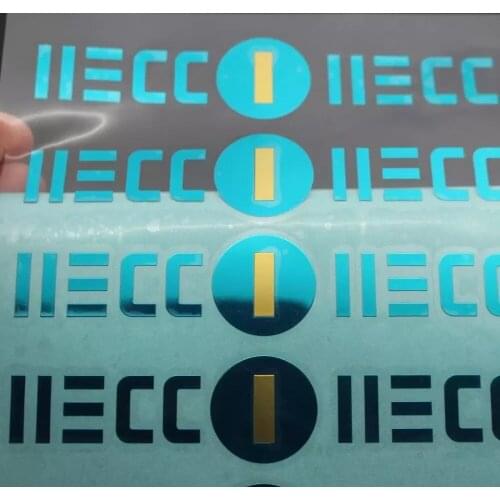 Custom electroplated thin small metal letters nickel sticker for your own logo