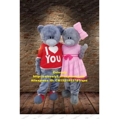 Teddy Bear Mascot Costume Adult Cartoon Character Outfit Suit Shop Celebration Customers Thanks Meeting zz7626