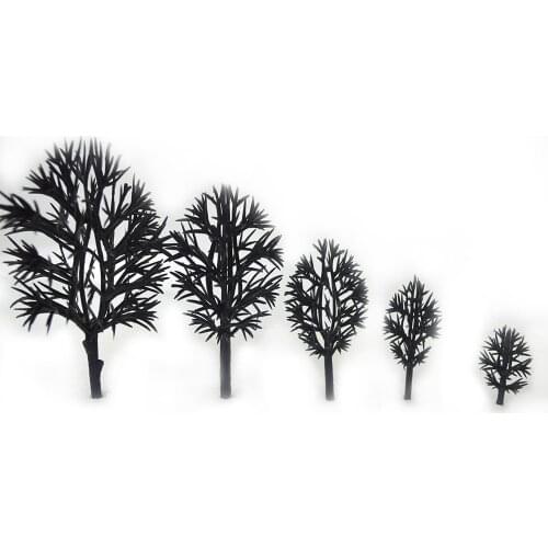6CM-12CM Miniature Landscape Model tree Making Architecture Each Size HOscale Scales Trees ABS Plastic Toys Layout Simulation
