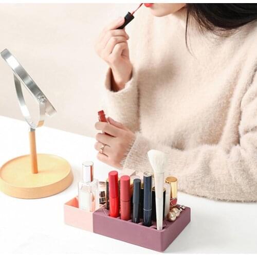 Multi-function Makeup Organizer Widely Applied Non-Slip Lipstick Eyebrow Pencil Brush Display Shelf for Earrings