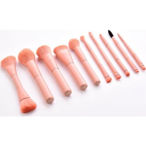 10Pcs Makeup Brushes Set Princess Pink Handle for Foundation Powder Make Up Brushes Pincel Maquiagem Beauty Tools T10183