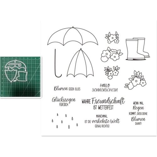 German Metal Cutting Dies Clear Cling Stamp Set For DIY Scrapbook Card Photo Album Decoration Embossing Handmade Craft Knife
