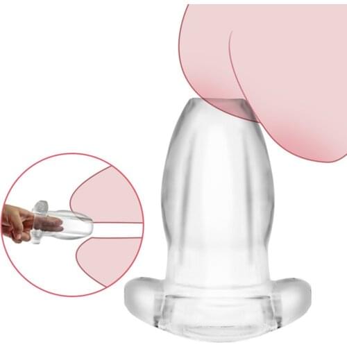 Hollow Big Butt Plug Sex Toys For Women Couples Speculum Anal Toys Dildo Soft Dilator Anal ExploreTunnel Douche Enema Anal Plug