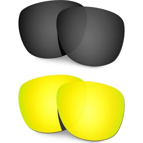 HKUCO Polarized Replacement Lenses For Trillbe X Sunglasses Black/Gold 2 Pairs