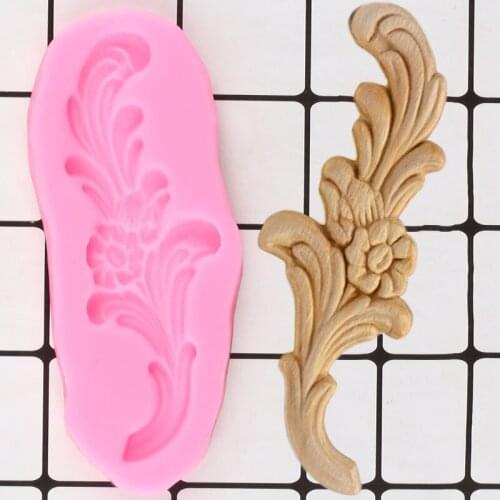 Relief Flower Cake Border Silicone Mold Cupcake Fondant Cake Decorating Tools Candy Chocolate Gumpaste Mould Kitchen Baking