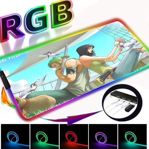 Rgb Notebook with 4 Ports USB HUB Mouse Pad Office Keyboard Desk Pad Large Gaming Accessories LED Light Mousepad Game Carpet Xxl