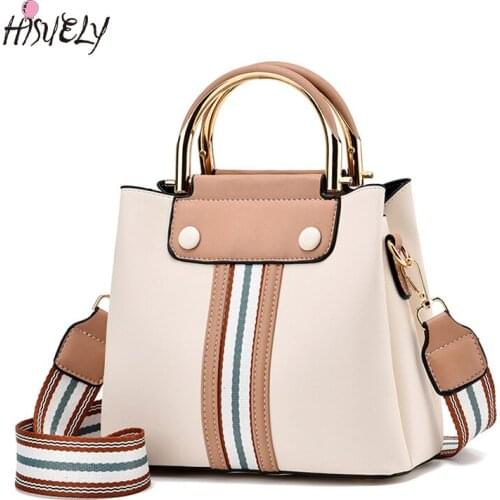 HISUELY 2021 Luxury Women Handbags PU Leather Women Bags Brand Designer Top-handle Bag Ladies Shoulder Bag Female Bag BG84 Q3