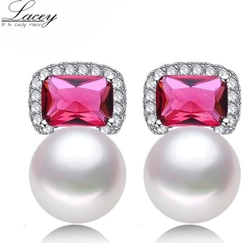 White real natural freshwater pearl earrings for women,925 silver pearl earrings fine jewelry mother present girl trendy gifts