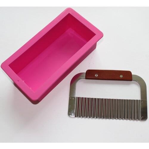 Soap Silicone Mold Loaf Wavy Stainless Steel Soap Cutter Slicer Makes