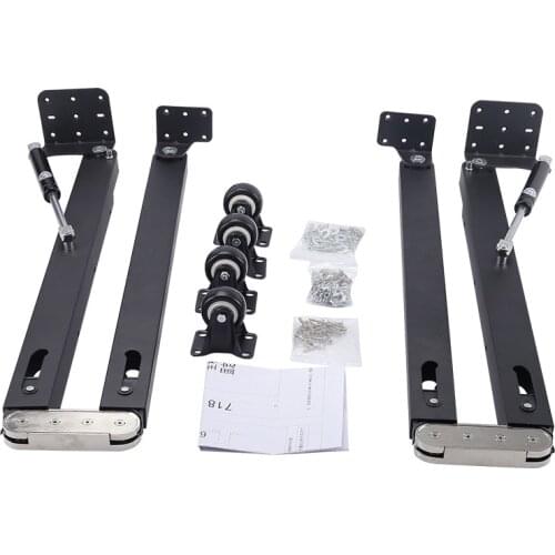 Folding down telescopic dining table hardware accessories invisible desk mechanism telescopic hidden bar table hinge connector