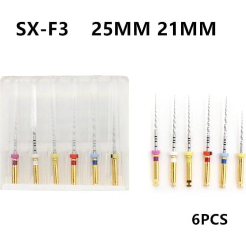 Dental Super Files Endo Rotary Files Endodontic NITI Files 21mm 25mm Nickel Dental Lab Instrument SX-F3 Dentistry Dentist Tools