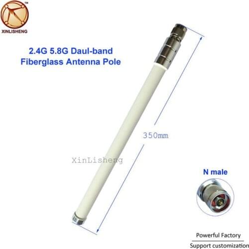 Outdoor Wifi launch daul band antenna 2.4g and 5.8g fiberglass antenna wholesale