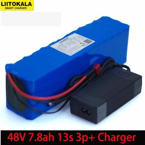 LiitoKala 48V 7.8ah 13s3p High Power 18650 Battery Electric Vehicle Electric Motorcycle DIY Battery BMS Protection+2A Charger