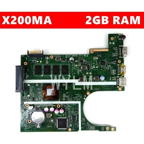 X200MA 2GB RAM Mainboard For ASUS F200MA F200M X200M X200MA laptop Motherboard 100% Tested Free Shipping
