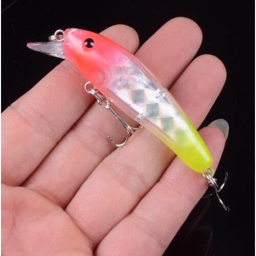 1pcs 7.5cm 6.5g Hard Minnow Fishing Lure Topwater Floating Wobblers Crankbait Bass Artificial Baits Pike Carp Lures Peche