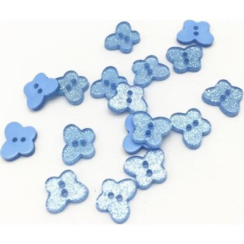 100pcs 13x11mm Glitter Butterfly Buttons Resin Sparkly Sewing Accessory Wedding Embellishments Scrapbook Crafts Cardmaking