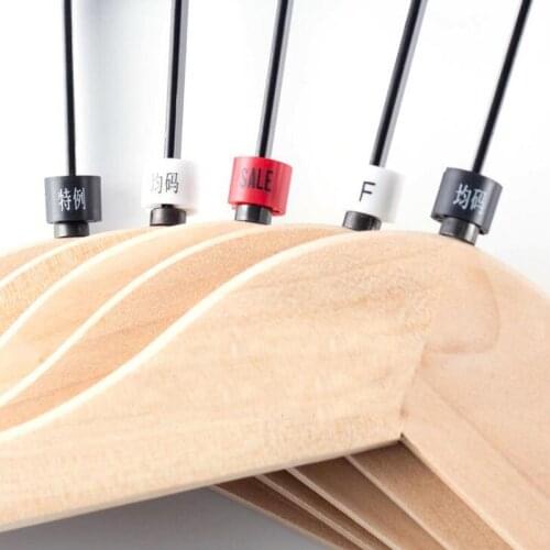 200pcs Clothing Hanger Hook Sale New F Sign Clips Plastic Cube Label Tag Apparel Price Size Markers