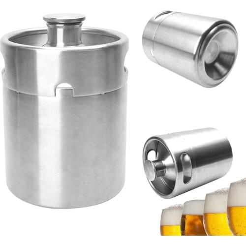 2L Stainless Steel Home Brew Mini Keg Growler Wine Beer Brewing DIY Making Tool
