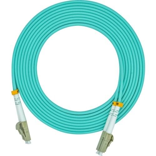30Meters LC to LC Duplex 10 Gigabit 50/125 LC/UPC Multimode Fiber Optical Cable OM3 Aqua 10GB,Patch Cord Jumper LC-LC