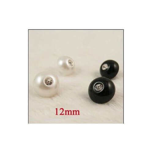 30pcs/lot High quality pearl rhinestone embellishment buttons,sewing buttons10mm,shank buttons,mushroom (SS-634)
