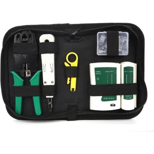8pcs/set RJ45 RJ11 RJ12 CAT5 CAT5e Network Repair Tool Kit LAN Network Cable Tester Plier Crimping tool Drop Shipping